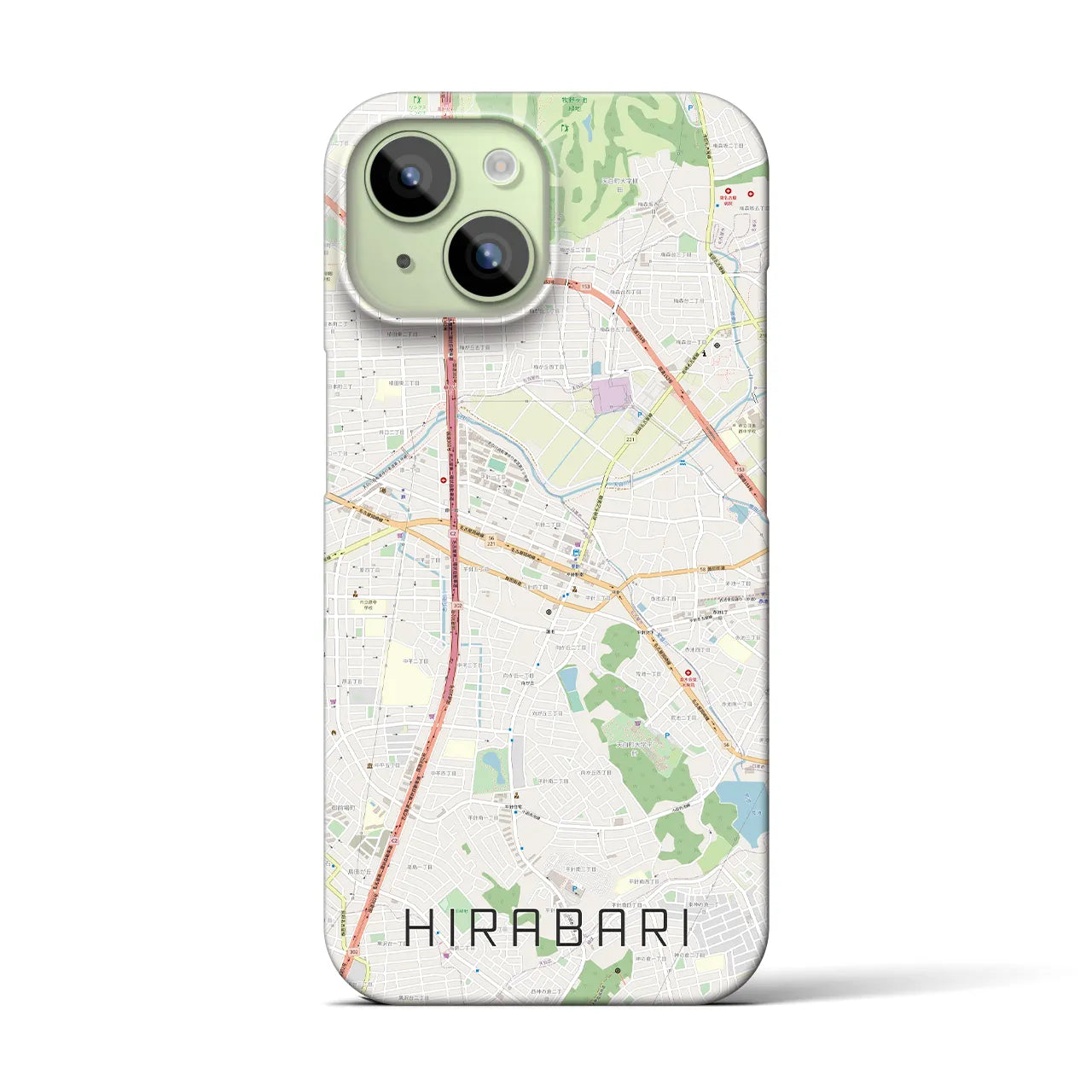 【平針(愛知県)】地図柄iPhoneケース(バックカバータイプ)