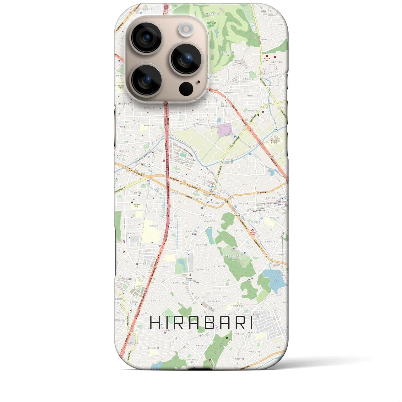 【平針(愛知県)】地図柄iPhoneケース(バックカバータイプ)