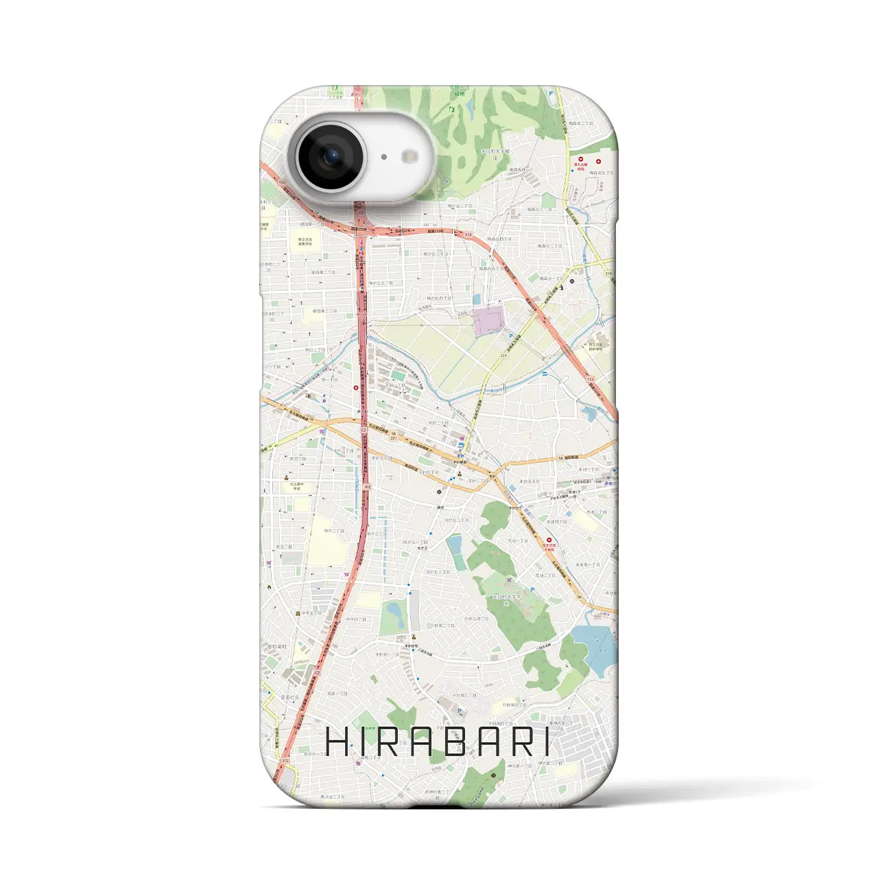 【平針(愛知県)】地図柄iPhoneケース(バックカバータイプ)
