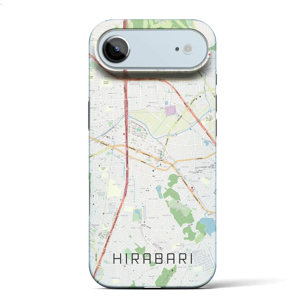 【平針(愛知県)】地図柄iPhoneケース(バックカバータイプ)ナチュラル・iPhone 17 Pro Max 用