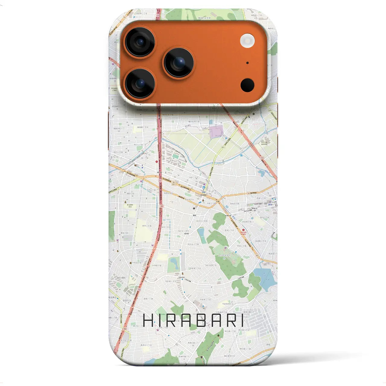 【平針(愛知県)】地図柄iPhoneケース(バックカバータイプ)