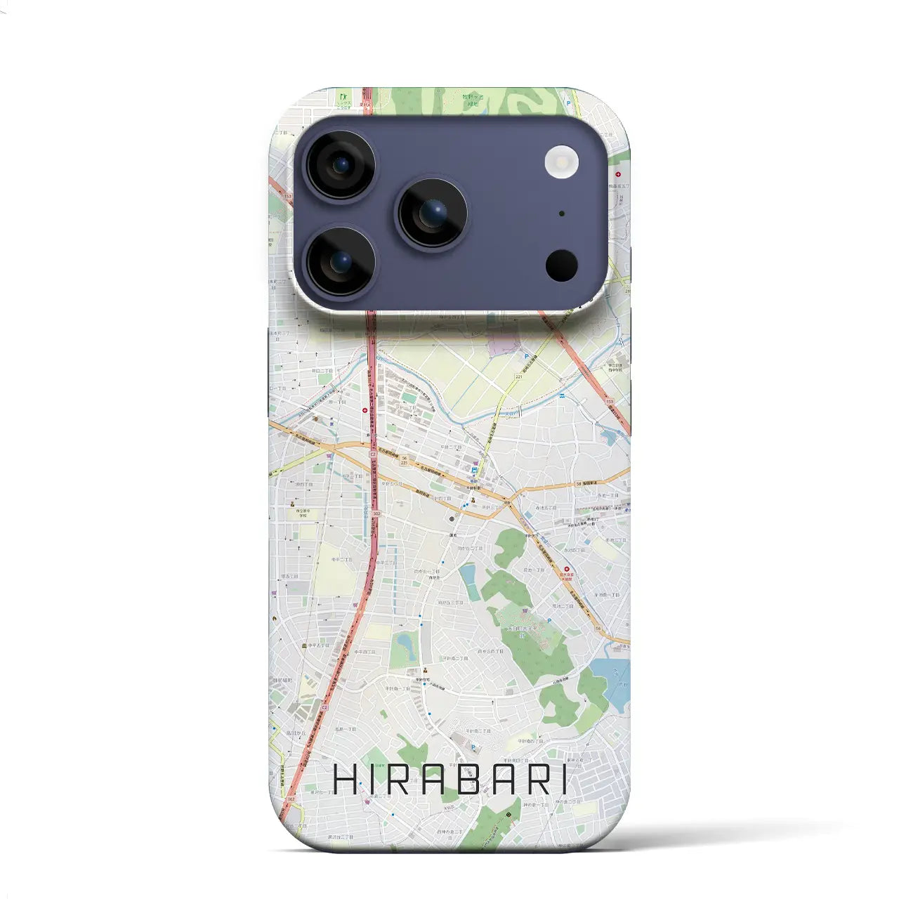 【平針(愛知県)】地図柄iPhoneケース(バックカバータイプ)