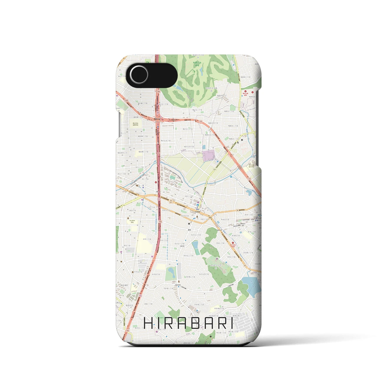 【平針(愛知県)】地図柄iPhoneケース(バックカバータイプ)