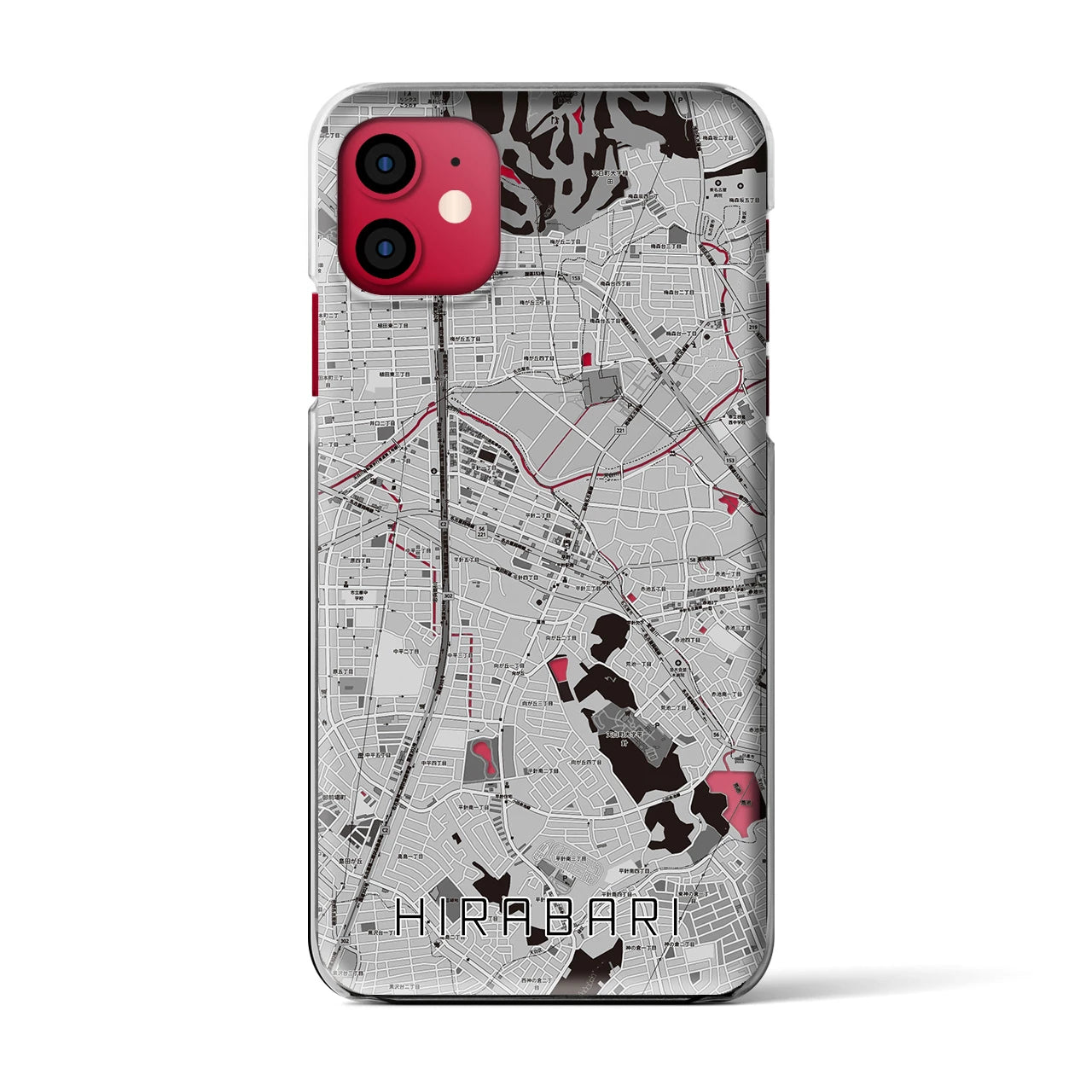 【平針(愛知県)】地図柄iPhoneケース(クリアタイプ)