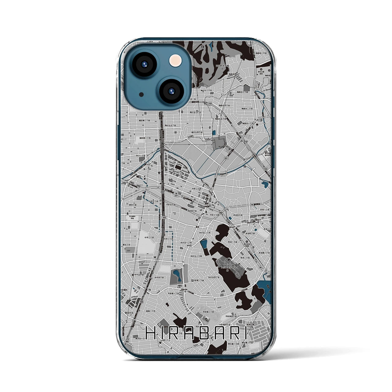 【平針(愛知県)】地図柄iPhoneケース(クリアタイプ)
