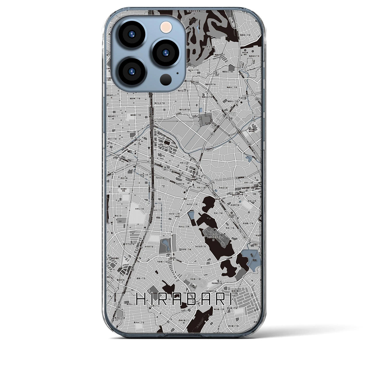 【平針(愛知県)】地図柄iPhoneケース(クリアタイプ)