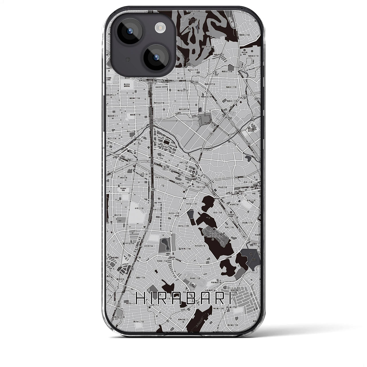 【平針(愛知県)】地図柄iPhoneケース(クリアタイプ)