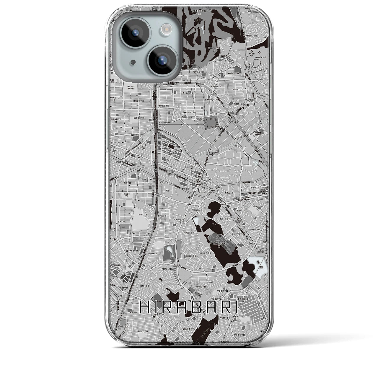 【平針(愛知県)】地図柄iPhoneケース(クリアタイプ)