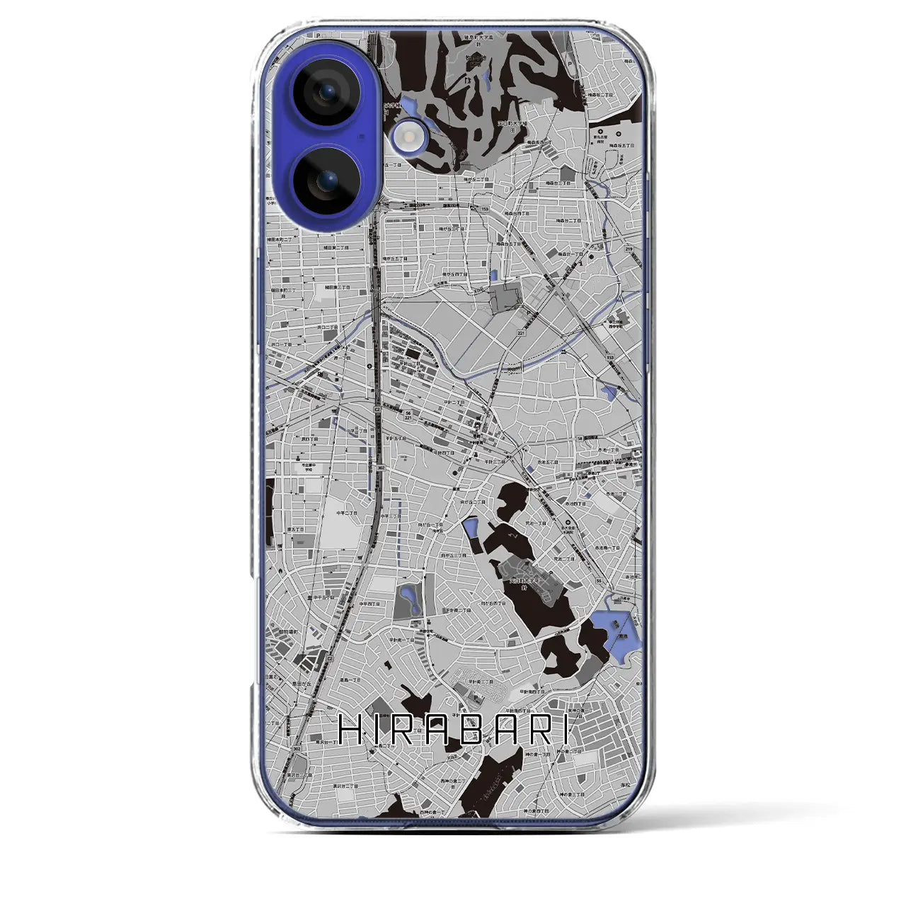 【平針(愛知県)】地図柄iPhoneケース(クリアタイプ)