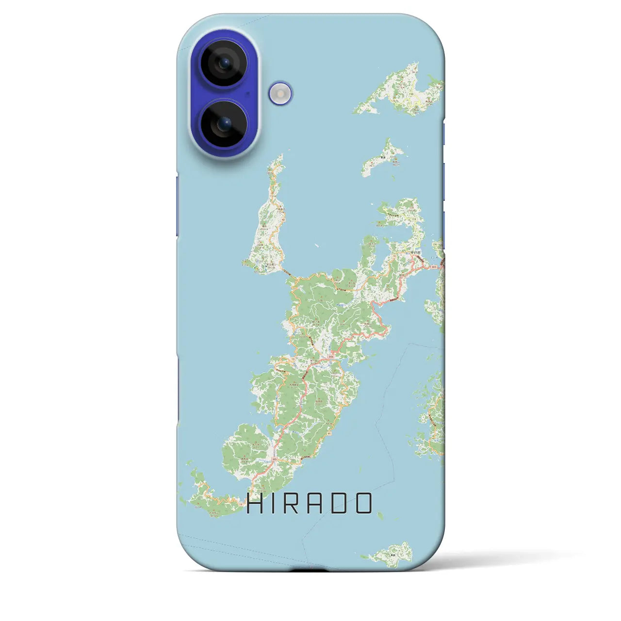 【平戸(長崎県)】地図柄iPhoneケース(バックカバータイプ)ブラック・iPhone 16 Pro Max 用