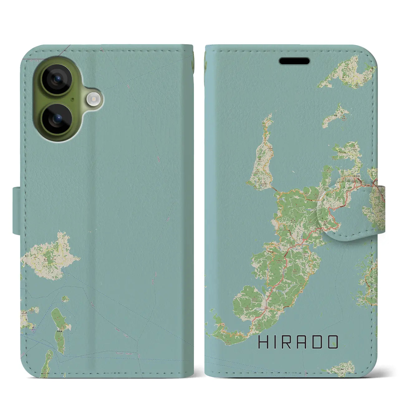 【平戸(長崎県)】地図柄iPhoneケース(手帳タイプ)