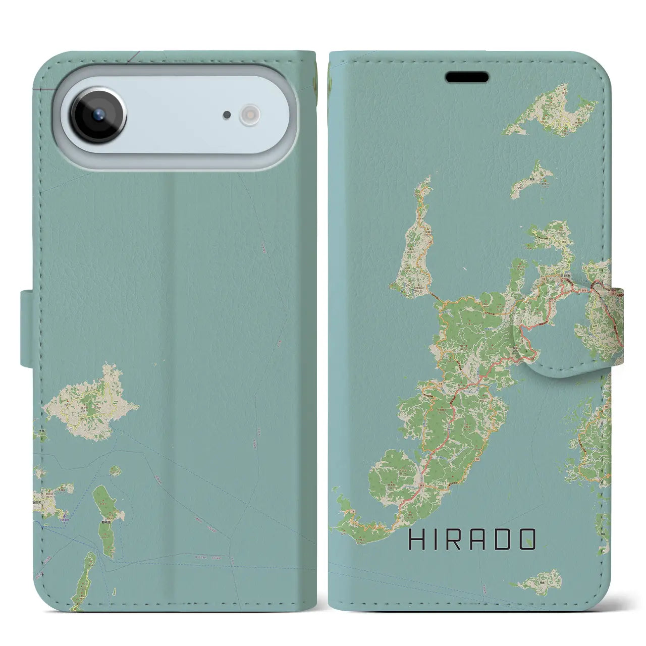 【平戸(長崎県)】地図柄iPhoneケース(手帳タイプ)