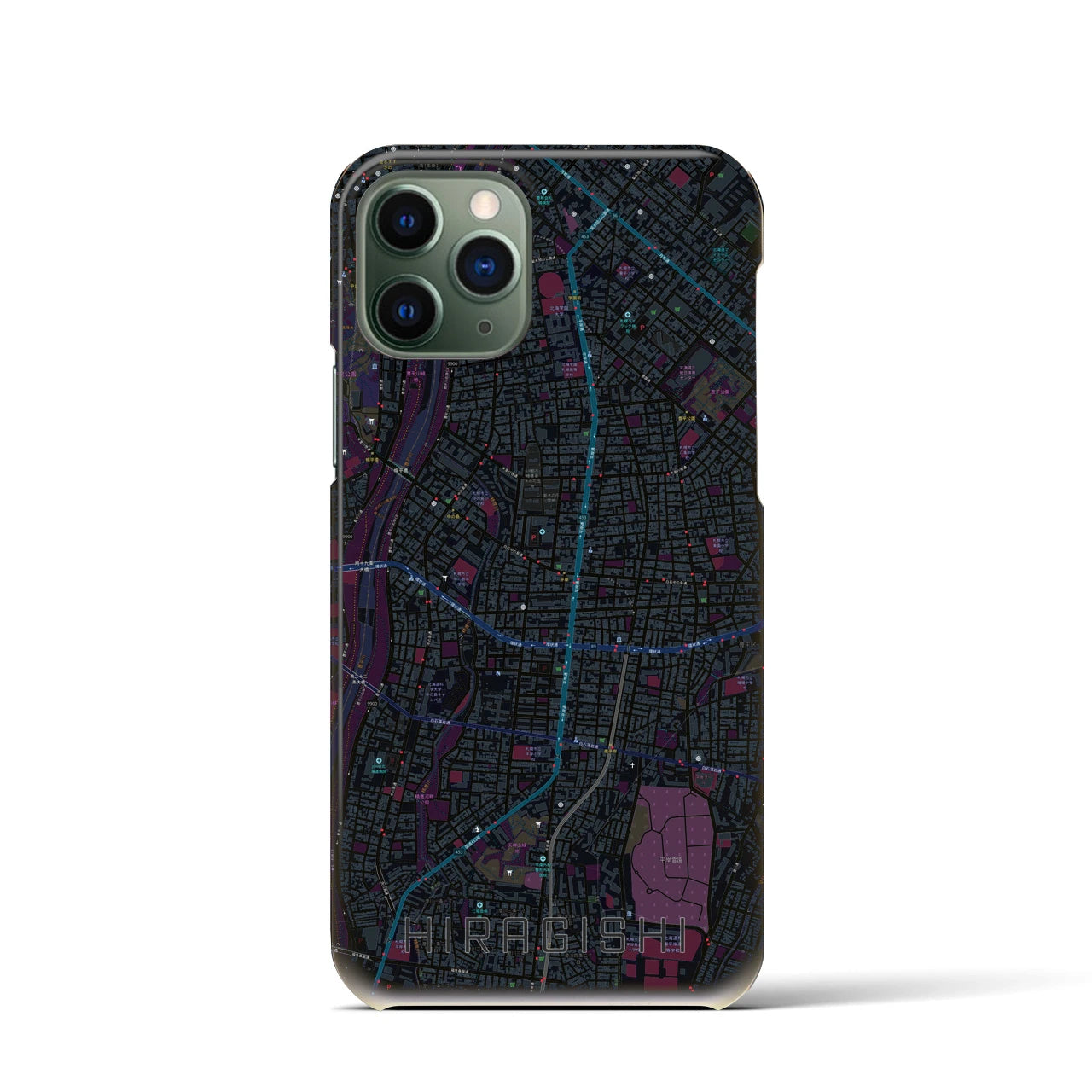 【平岸(北海道)】地図柄iPhoneケース(バックカバータイプ)