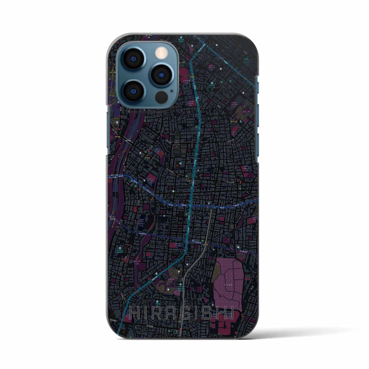 【平岸(北海道)】地図柄iPhoneケース(バックカバータイプ)