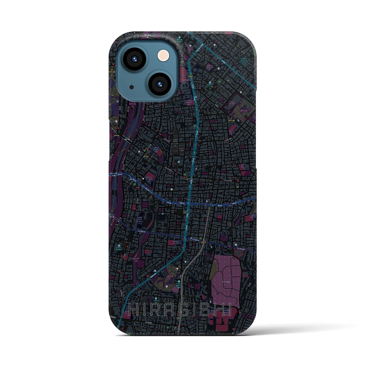 【平岸(北海道)】地図柄iPhoneケース(バックカバータイプ)