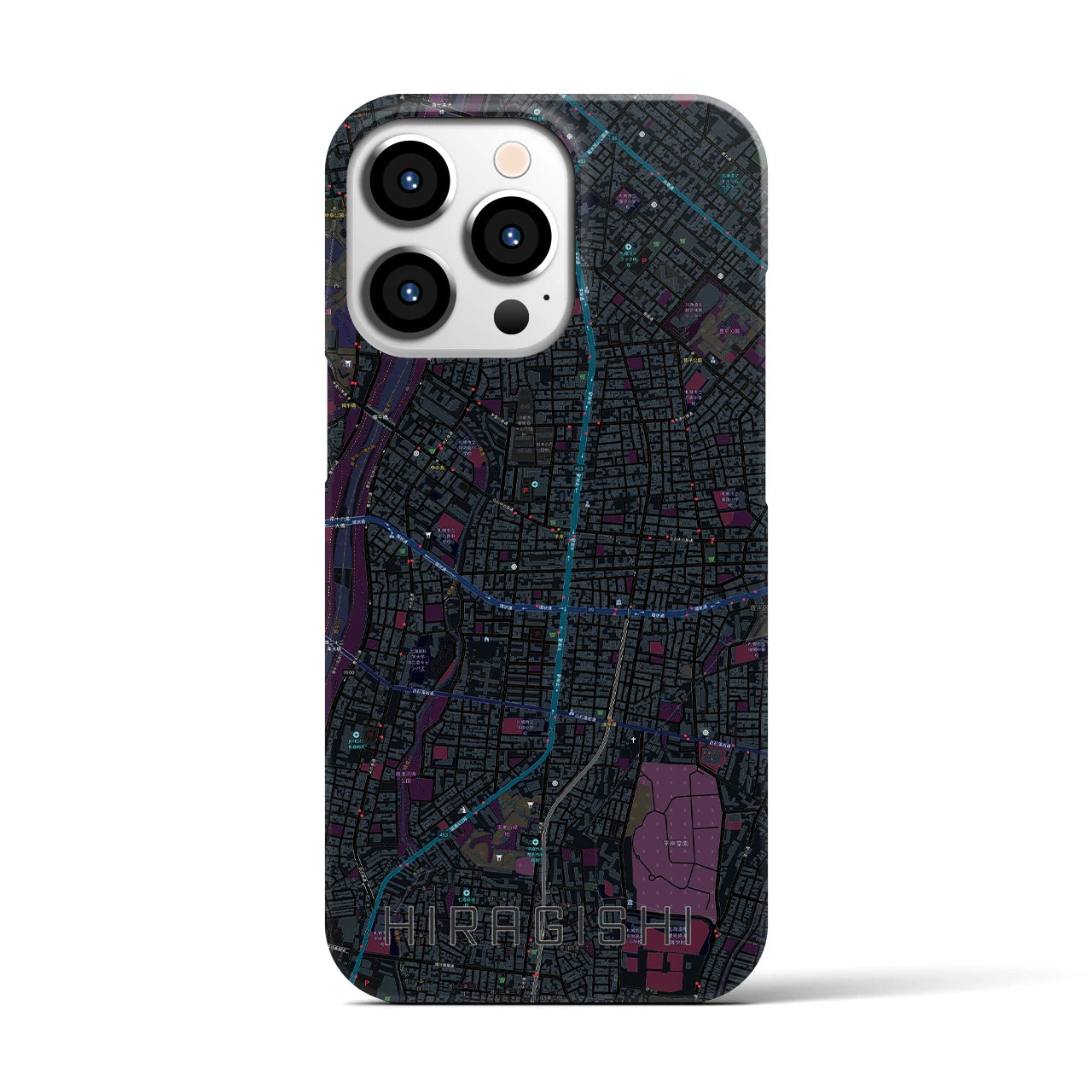 【平岸(北海道)】地図柄iPhoneケース(バックカバータイプ)