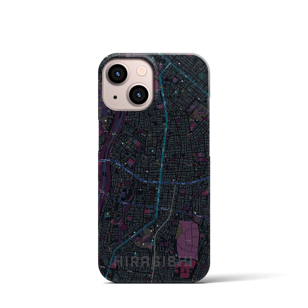【平岸(北海道)】地図柄iPhoneケース(バックカバータイプ)