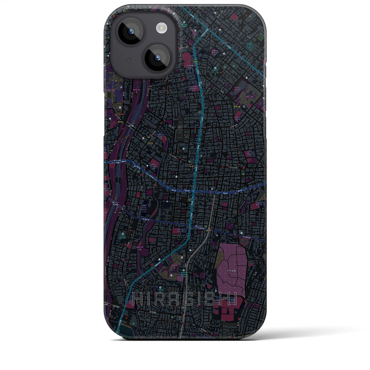 【平岸(北海道)】地図柄iPhoneケース(バックカバータイプ)