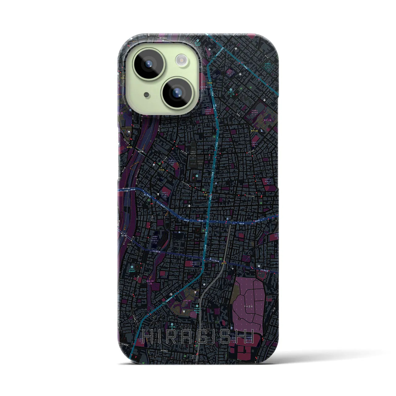 【平岸(北海道)】地図柄iPhoneケース(バックカバータイプ)