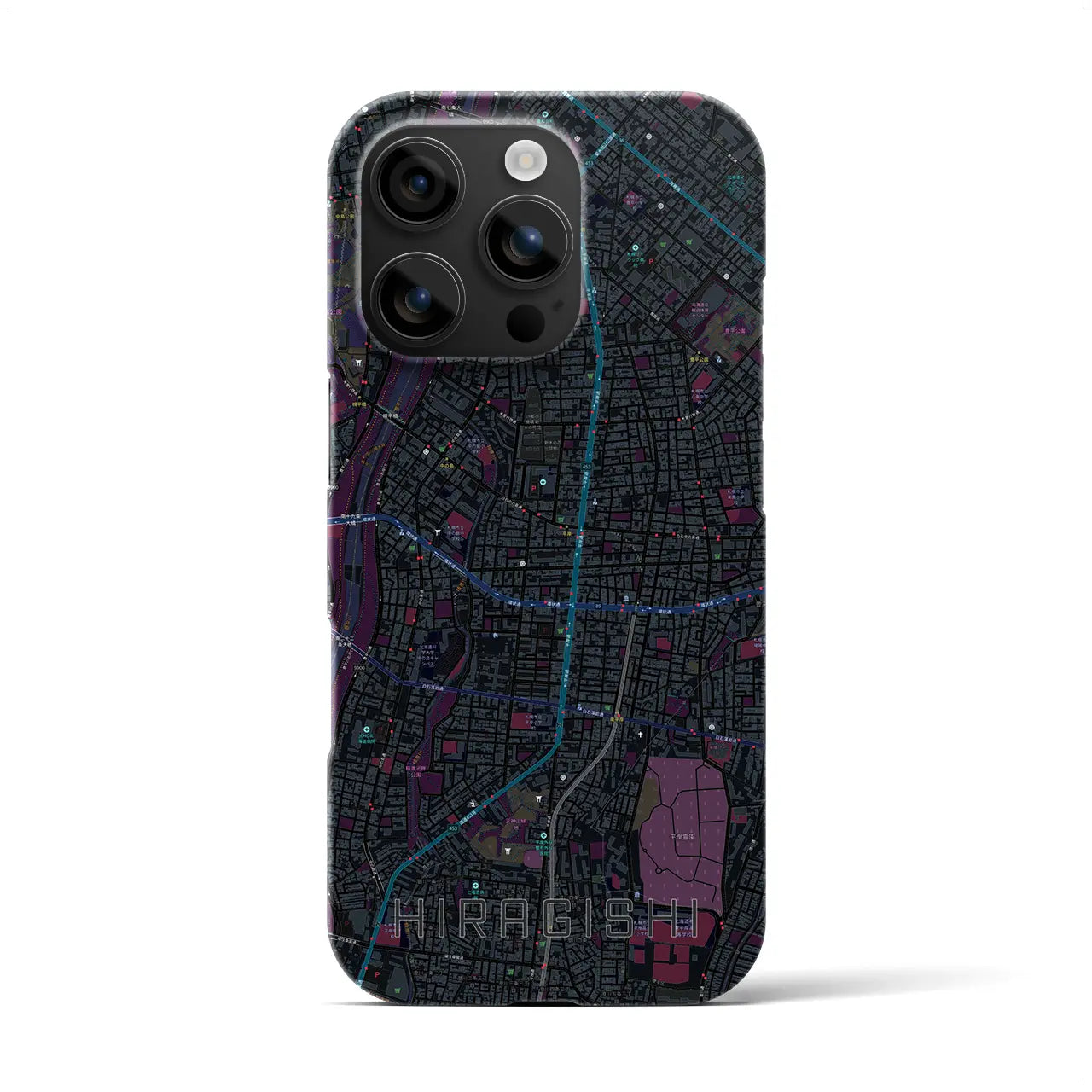 【平岸(北海道)】地図柄iPhoneケース(バックカバータイプ)