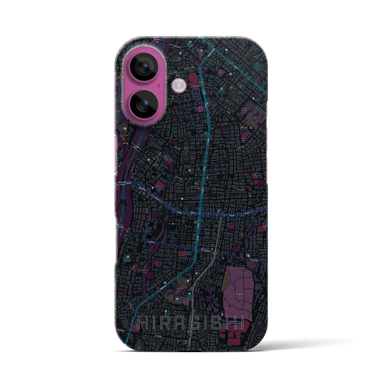 【平岸(北海道)】地図柄iPhoneケース(バックカバータイプ)