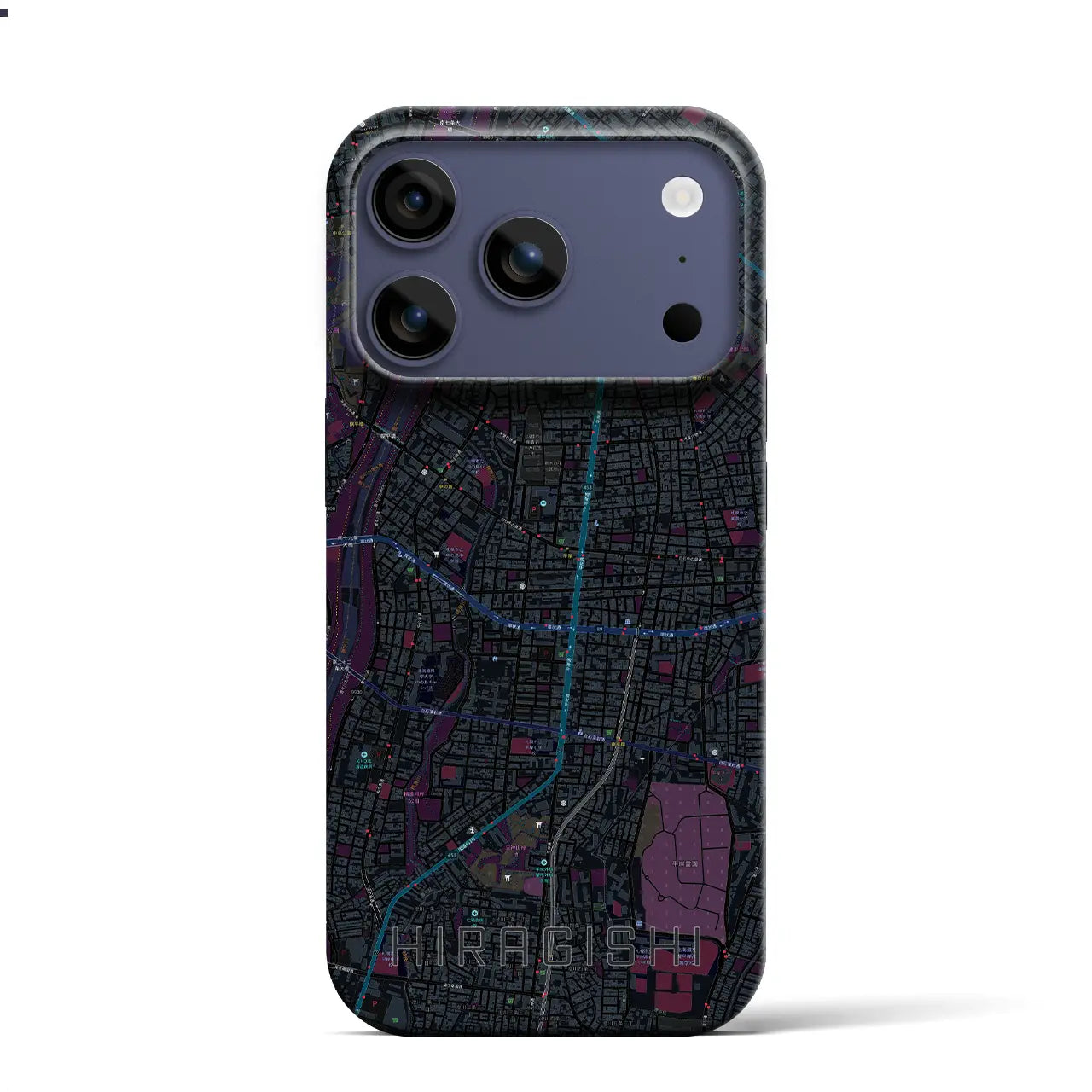 【平岸(北海道)】地図柄iPhoneケース(バックカバータイプ)