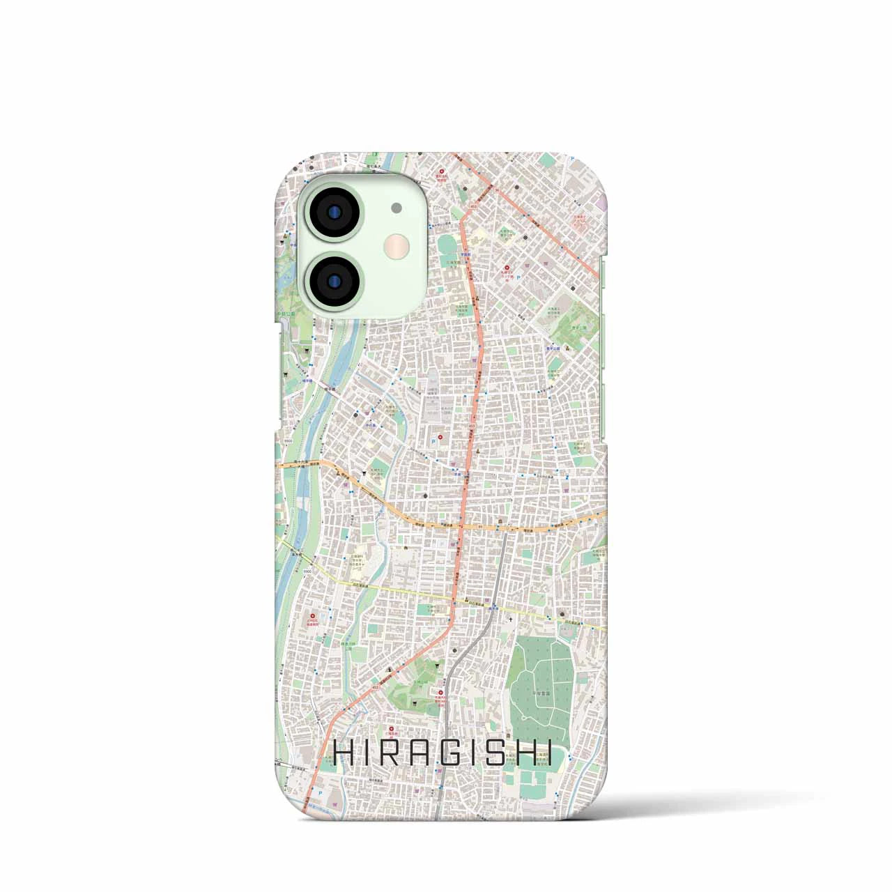 【平岸(北海道)】地図柄iPhoneケース(バックカバータイプ)