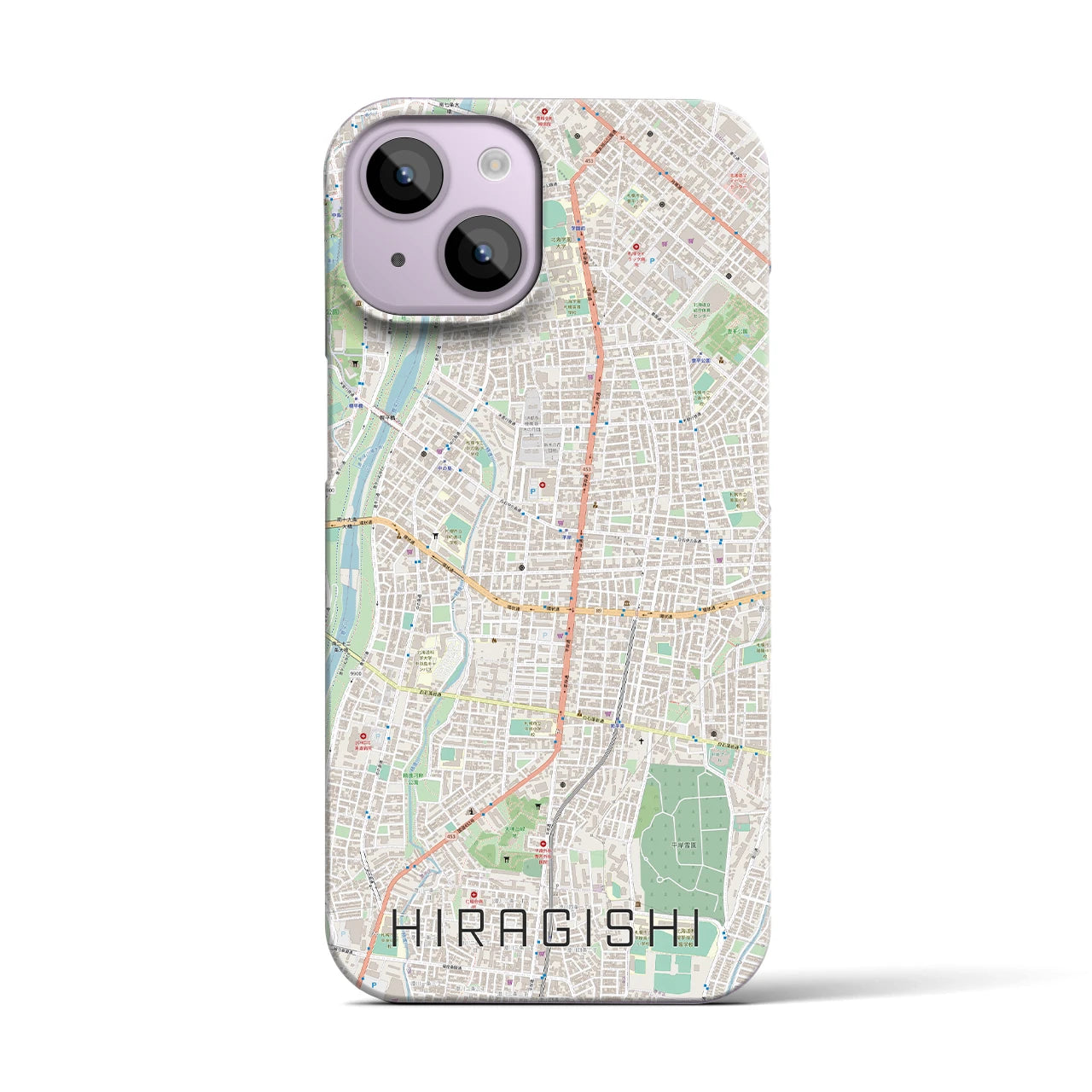 【平岸(北海道)】地図柄iPhoneケース(バックカバータイプ)