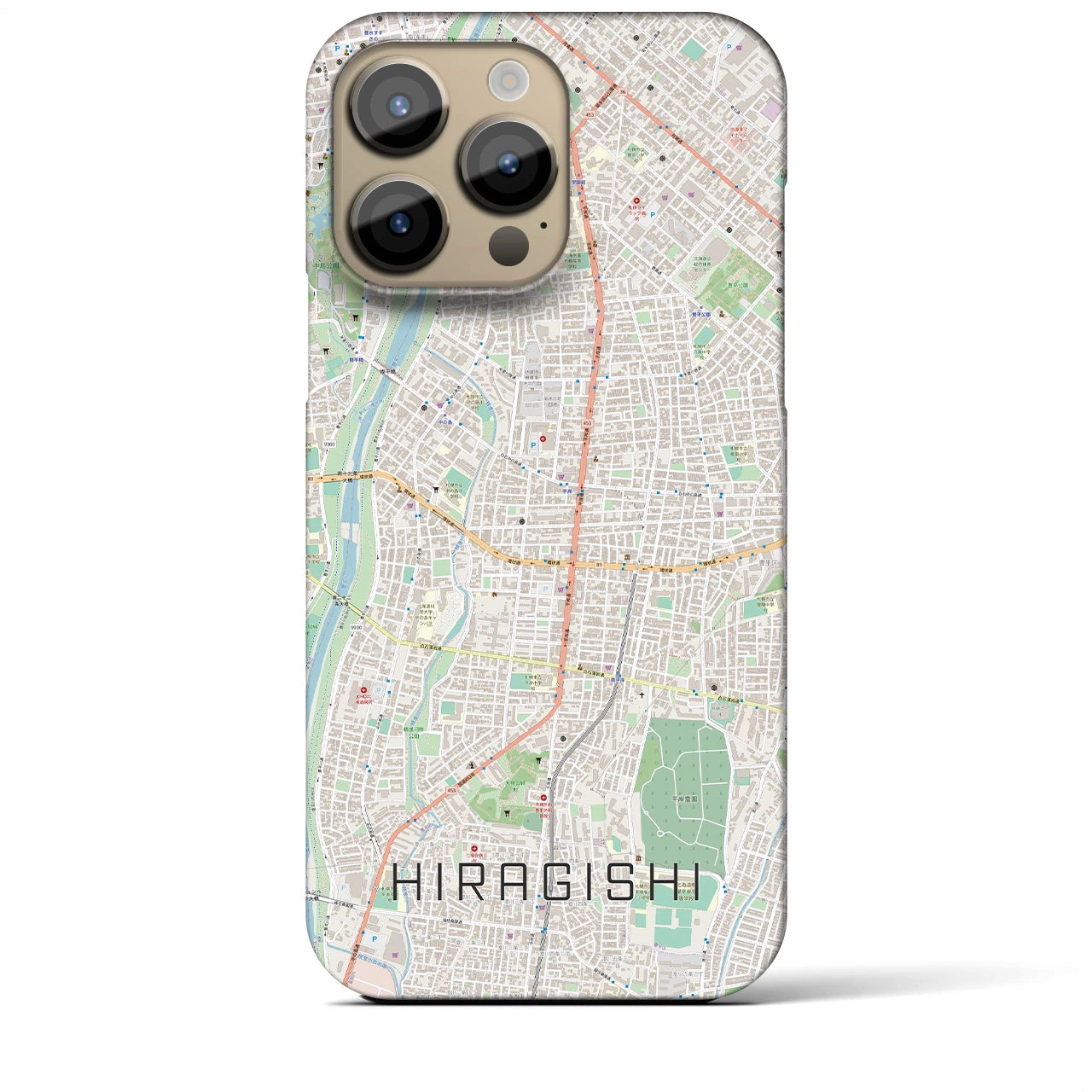 【平岸(北海道)】地図柄iPhoneケース(バックカバータイプ)