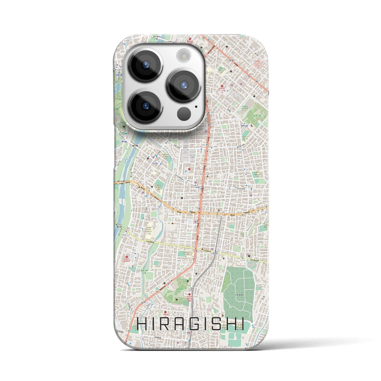 【平岸(北海道)】地図柄iPhoneケース(バックカバータイプ)