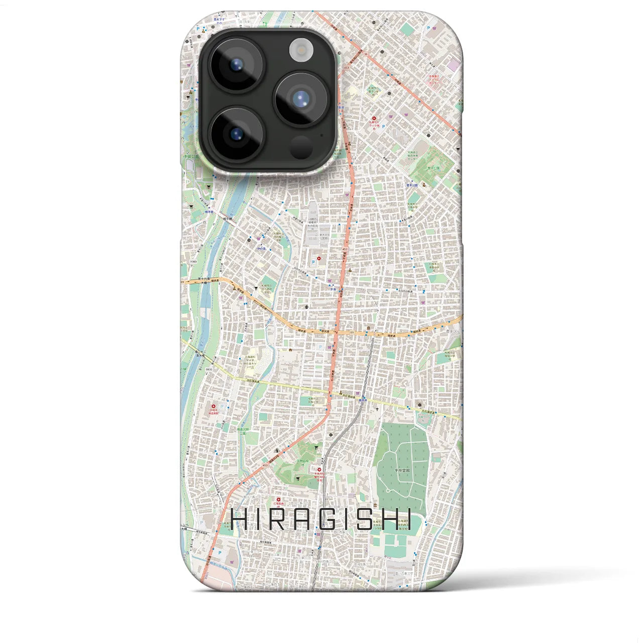 【平岸(北海道)】地図柄iPhoneケース(バックカバータイプ)