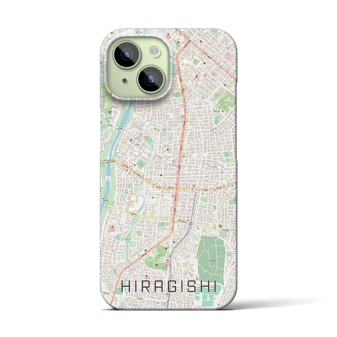 【平岸(北海道)】地図柄iPhoneケース(バックカバータイプ)