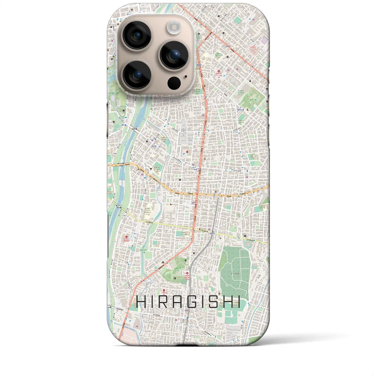 【平岸(北海道)】地図柄iPhoneケース(バックカバータイプ)