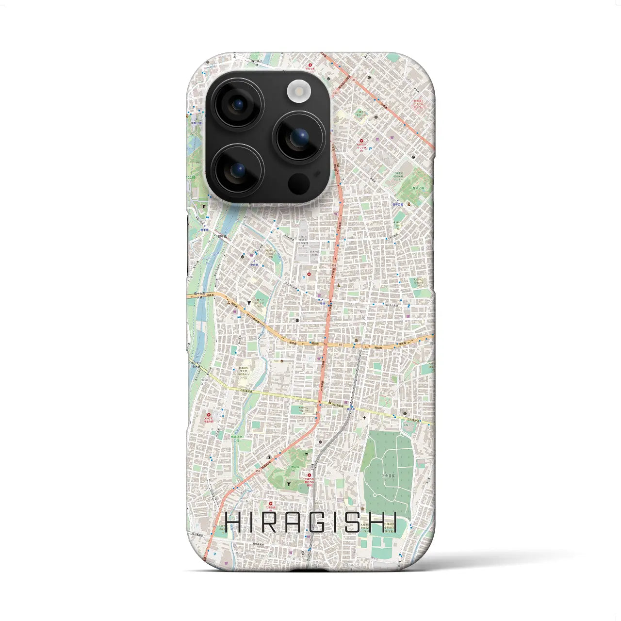 【平岸(北海道)】地図柄iPhoneケース(バックカバータイプ)