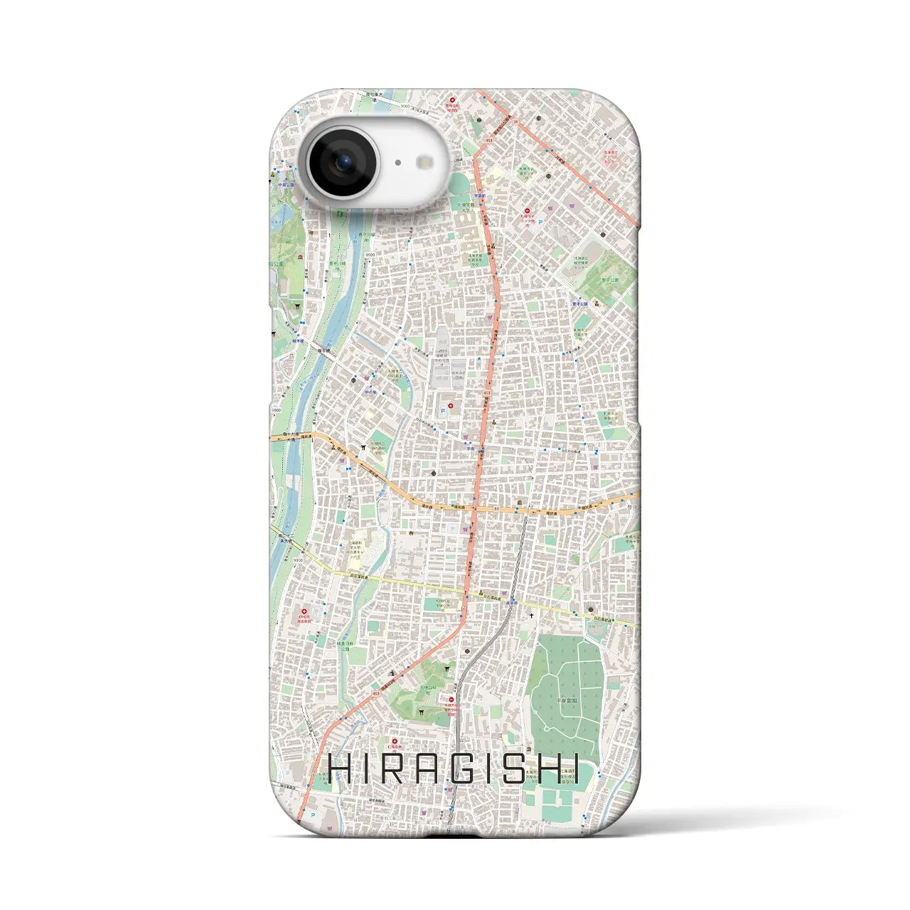 【平岸(北海道)】地図柄iPhoneケース(バックカバータイプ)