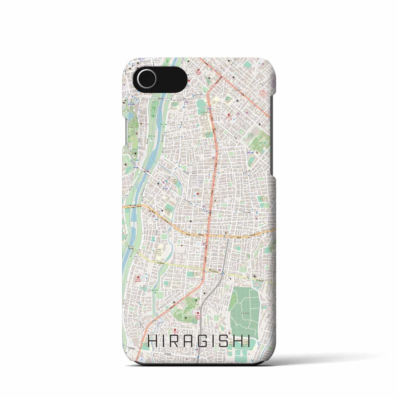 【平岸(北海道)】地図柄iPhoneケース(バックカバータイプ)
