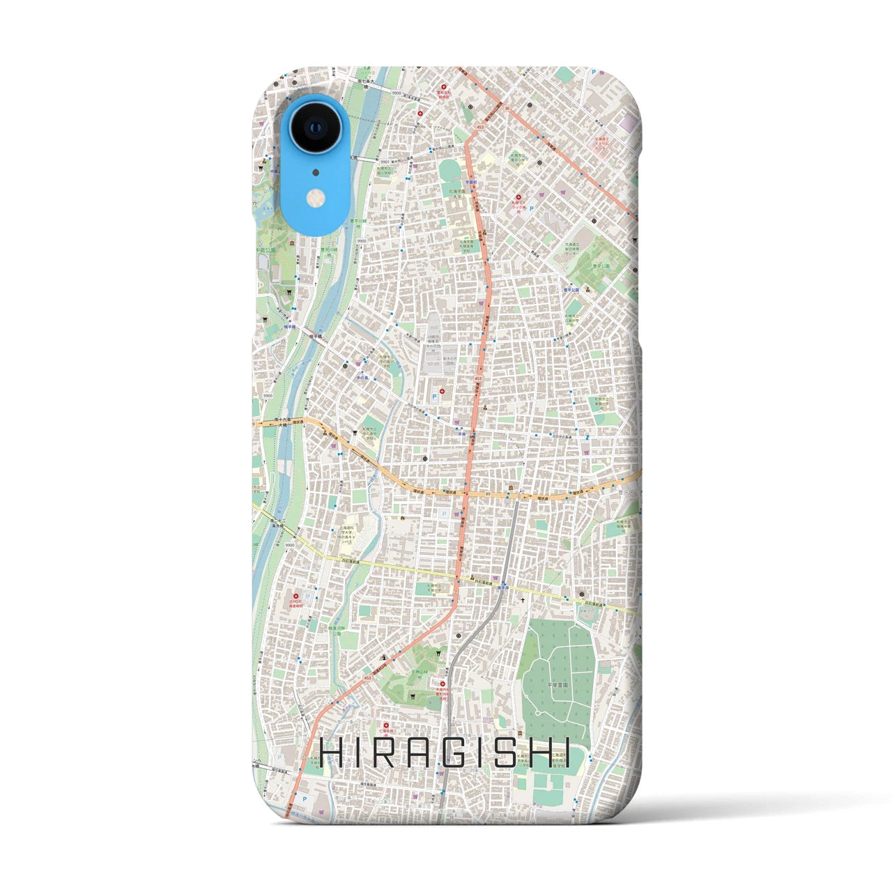 【平岸(北海道)】地図柄iPhoneケース(バックカバータイプ)