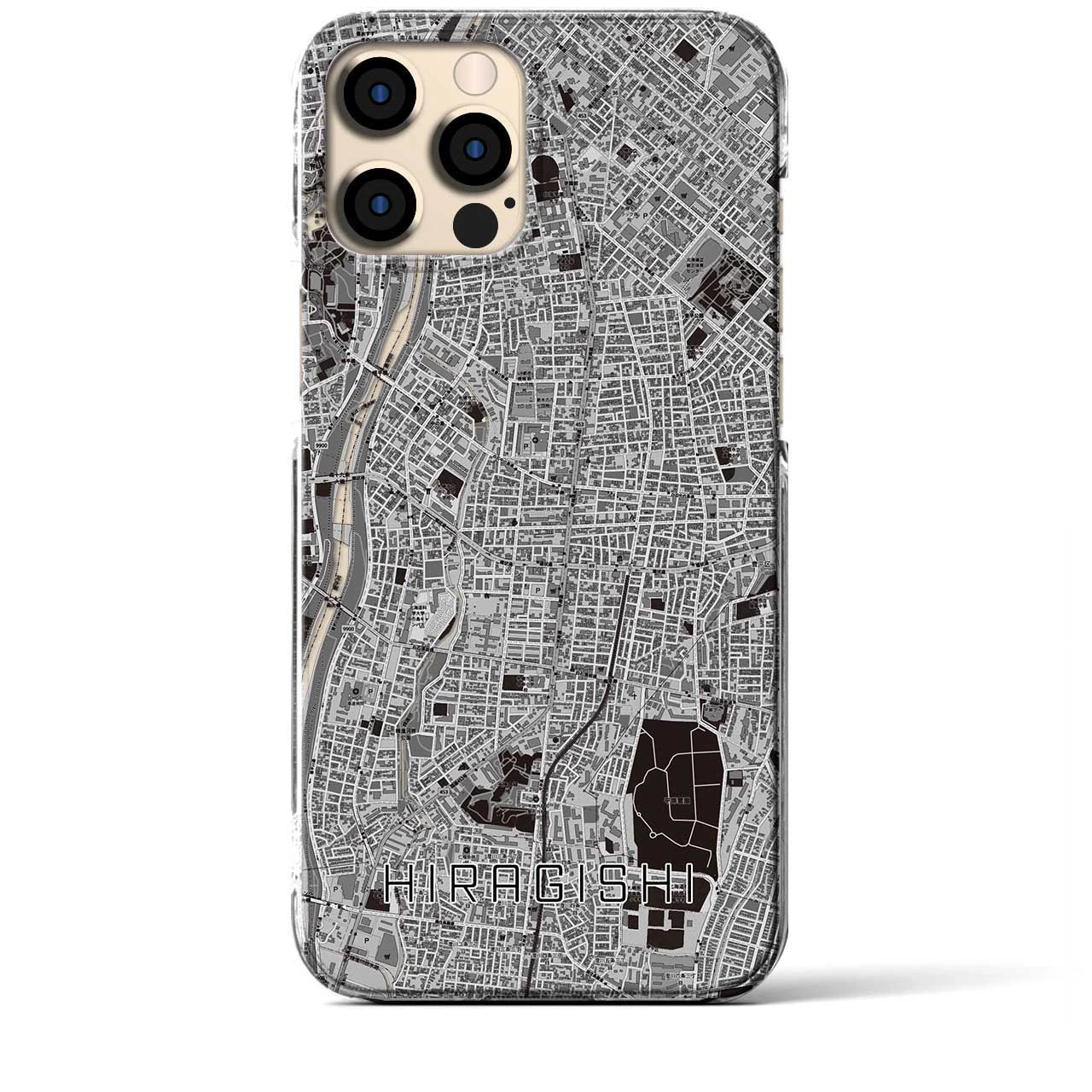 【平岸(北海道)】地図柄iPhoneケース(クリアタイプ)