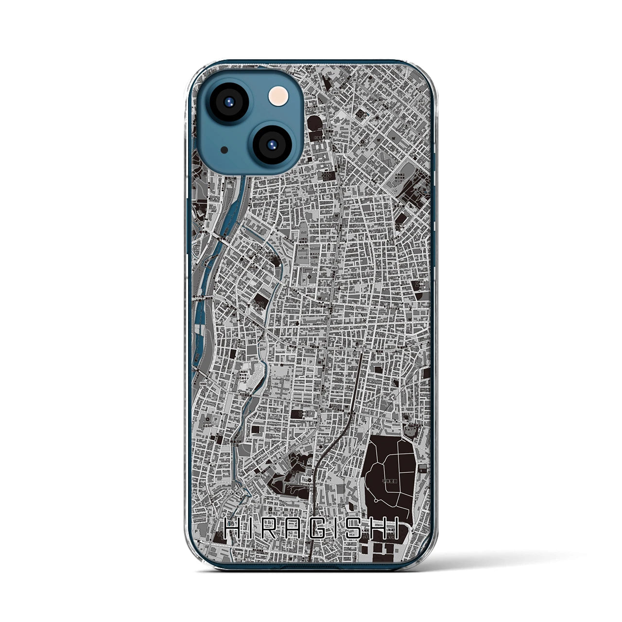 【平岸(北海道)】地図柄iPhoneケース(クリアタイプ)