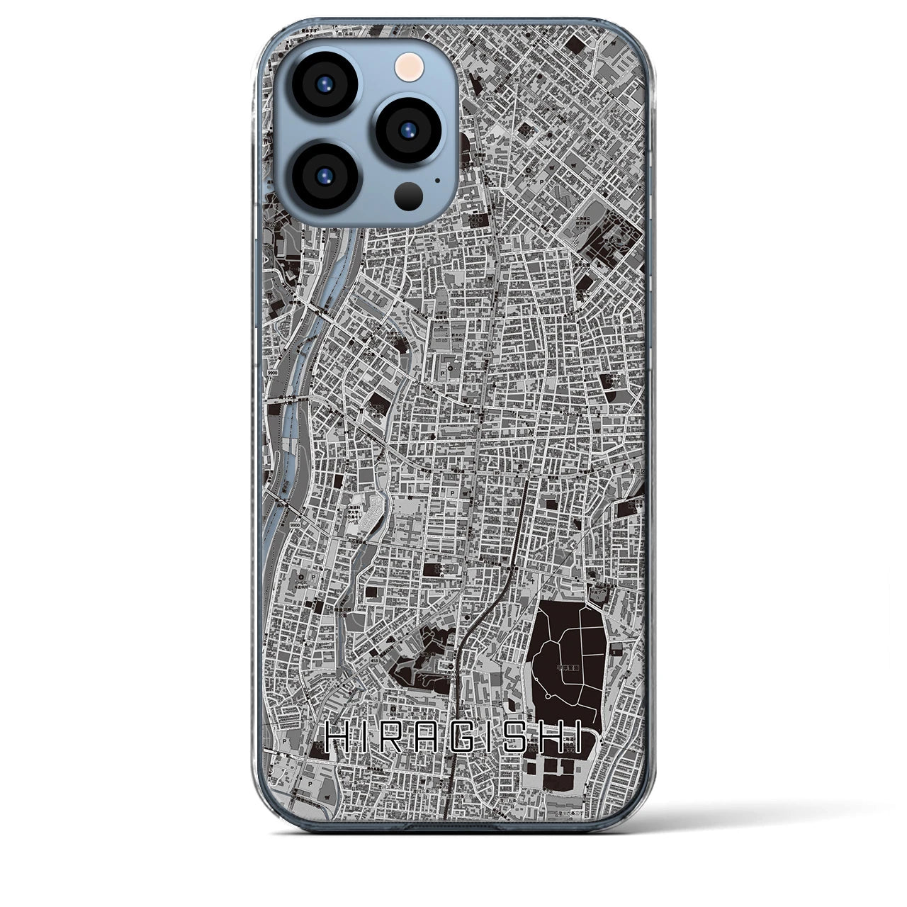 【平岸(北海道)】地図柄iPhoneケース(クリアタイプ)