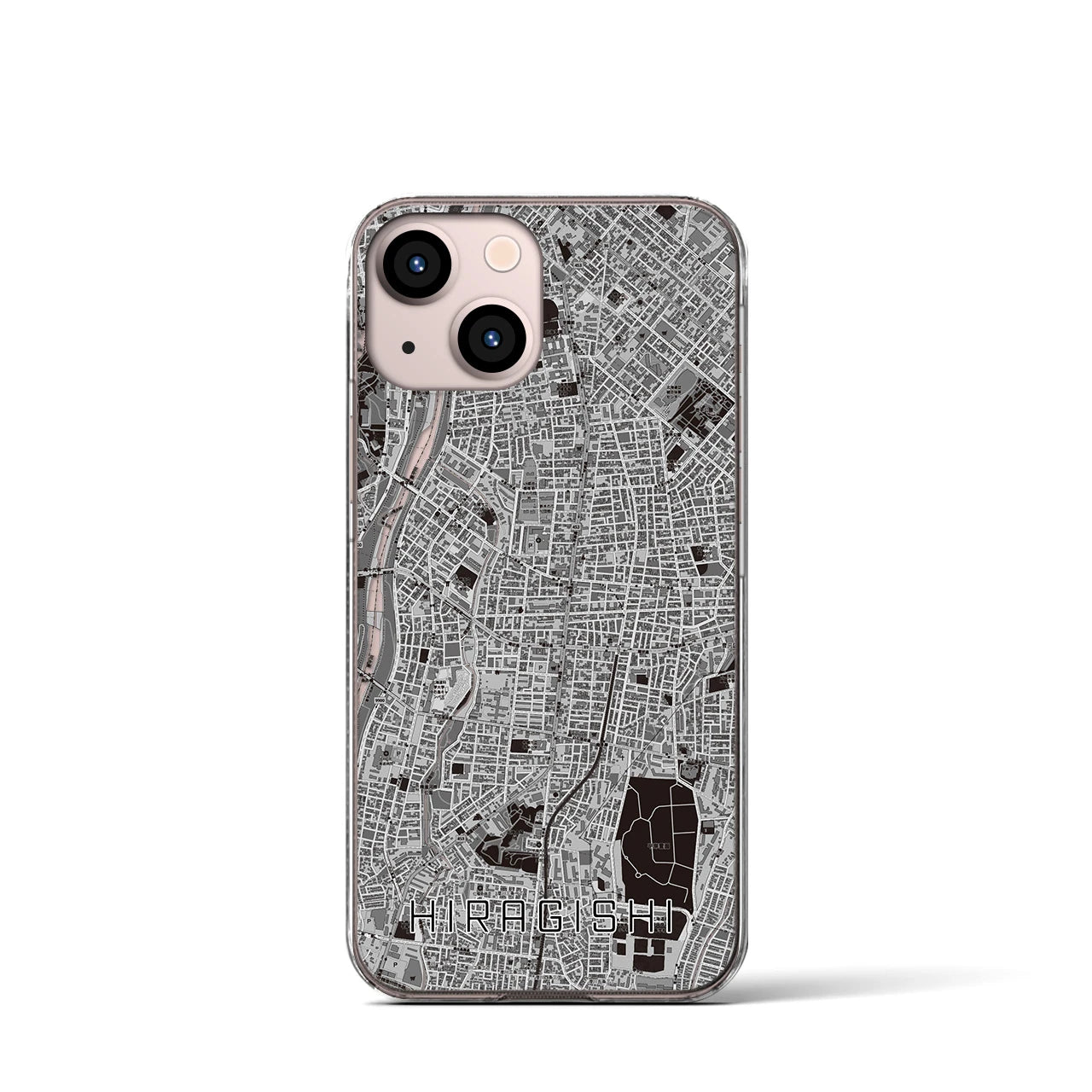 【平岸(北海道)】地図柄iPhoneケース(クリアタイプ)