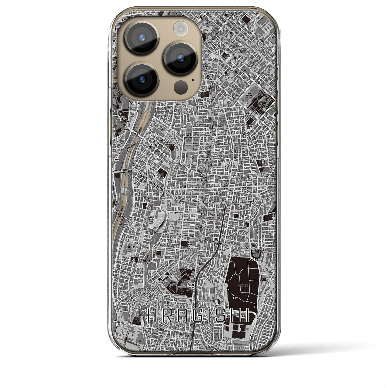 【平岸(北海道)】地図柄iPhoneケース(クリアタイプ)