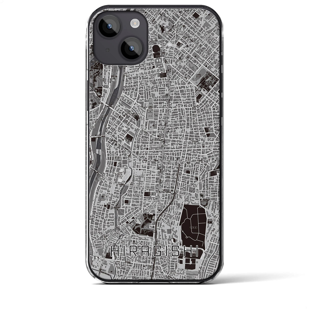 【平岸(北海道)】地図柄iPhoneケース(クリアタイプ)