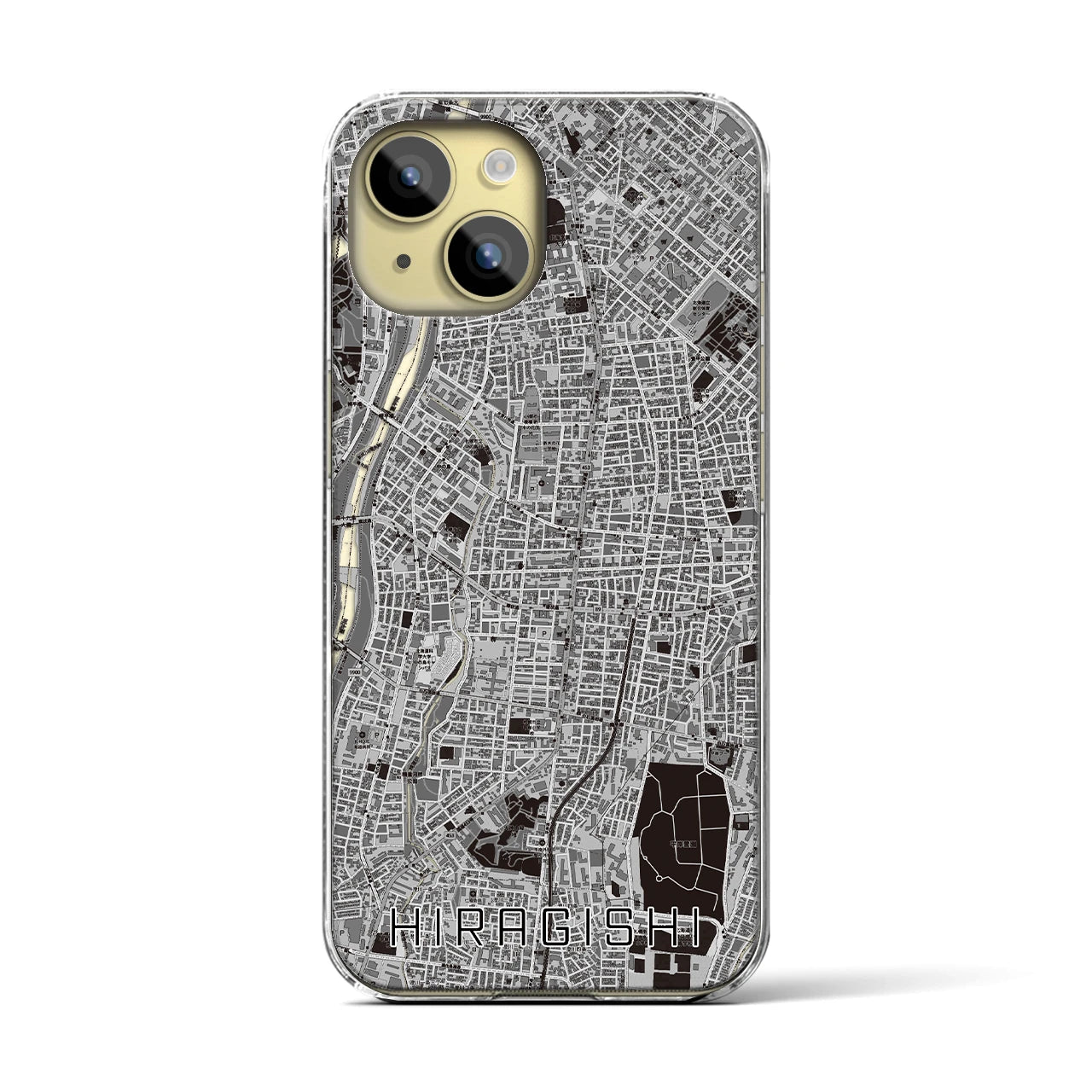 【平岸(北海道)】地図柄iPhoneケース(クリアタイプ)