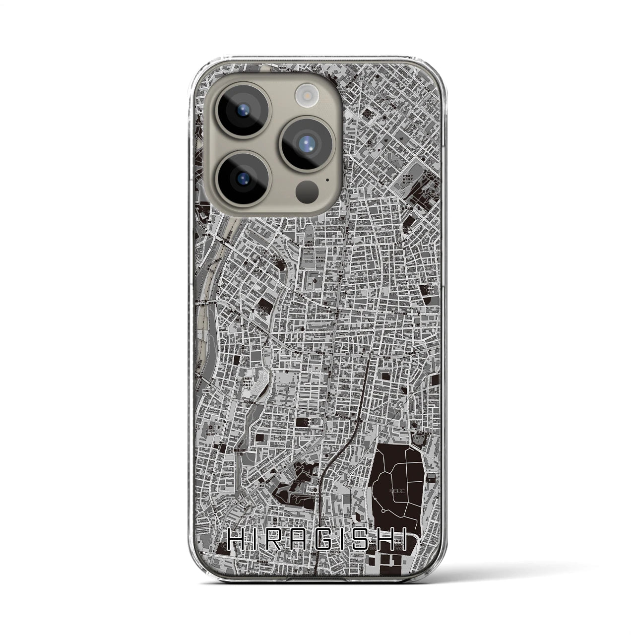 【平岸(北海道)】地図柄iPhoneケース(クリアタイプ)