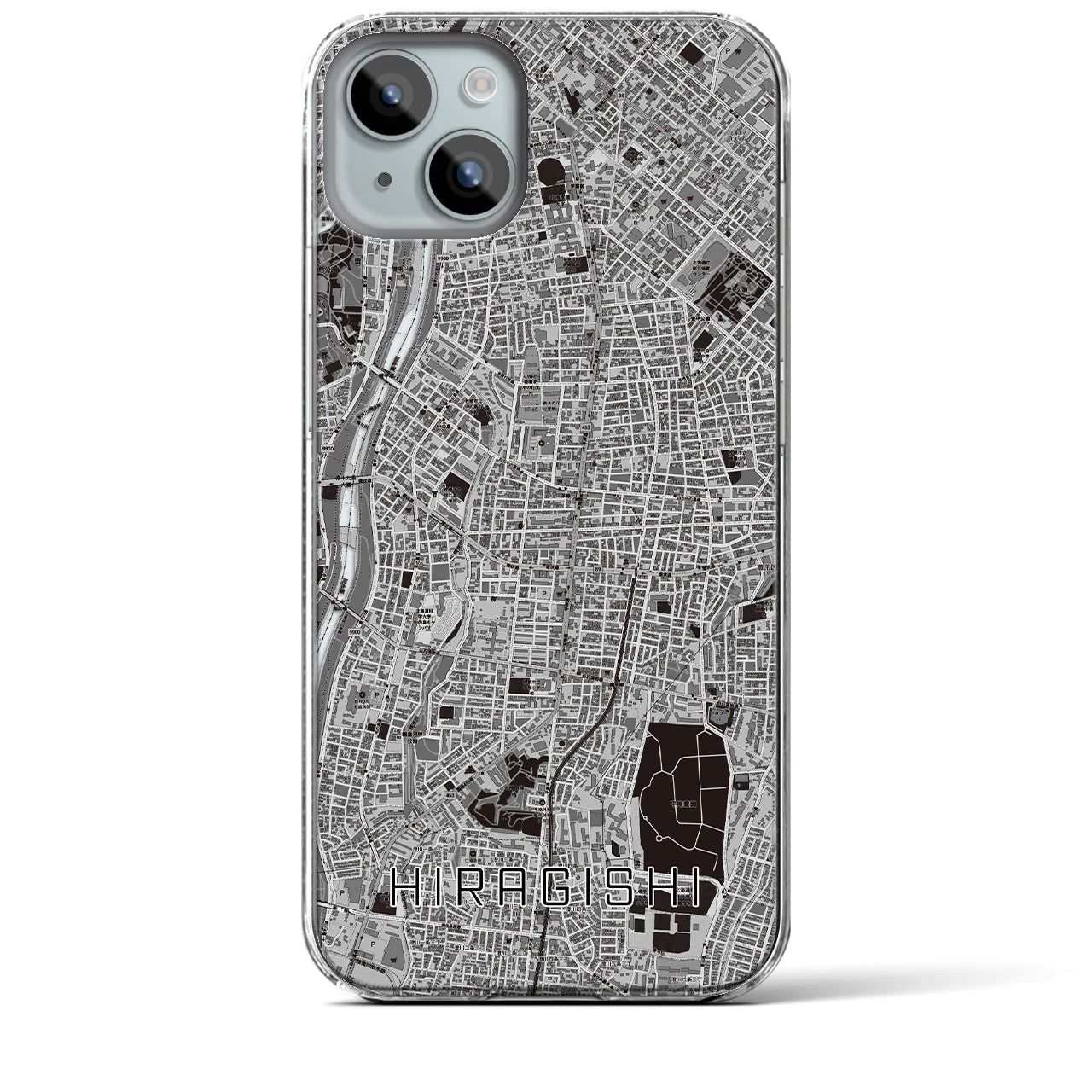 【平岸(北海道)】地図柄iPhoneケース(クリアタイプ)