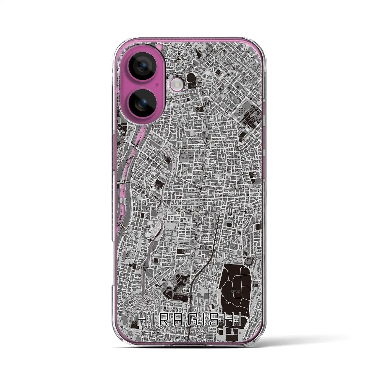 【平岸(北海道)】地図柄iPhoneケース(クリアタイプ)