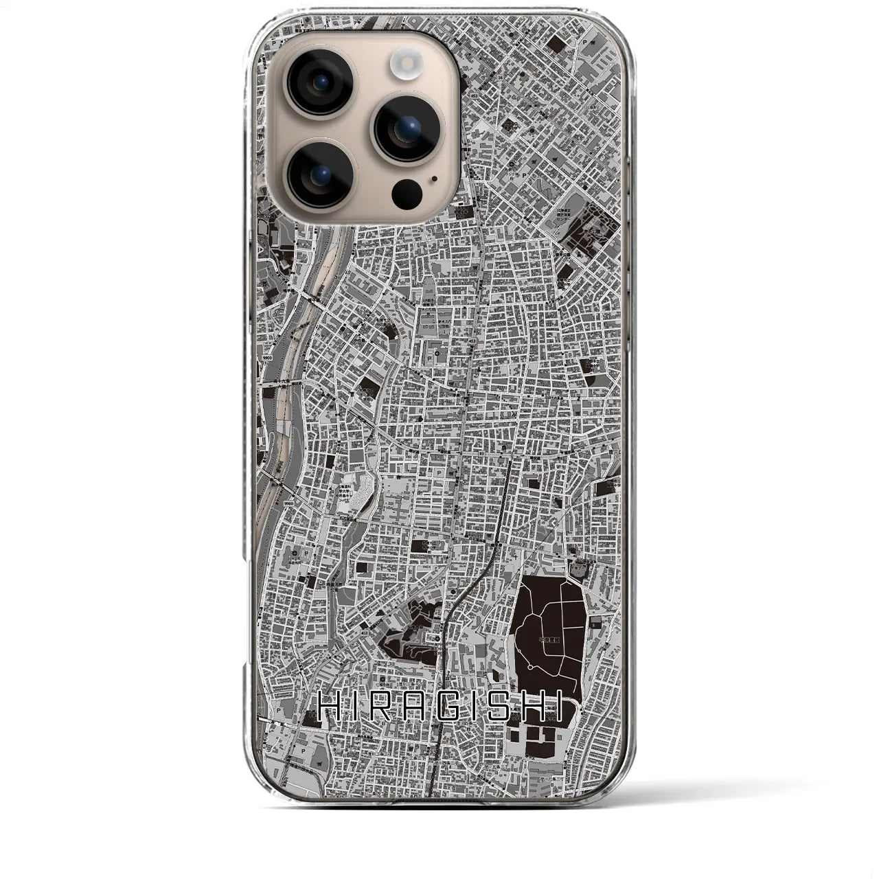 【平岸(北海道)】地図柄iPhoneケース(クリアタイプ)