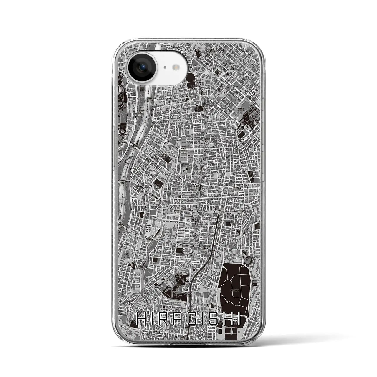 【平岸(北海道)】地図柄iPhoneケース(クリアタイプ)