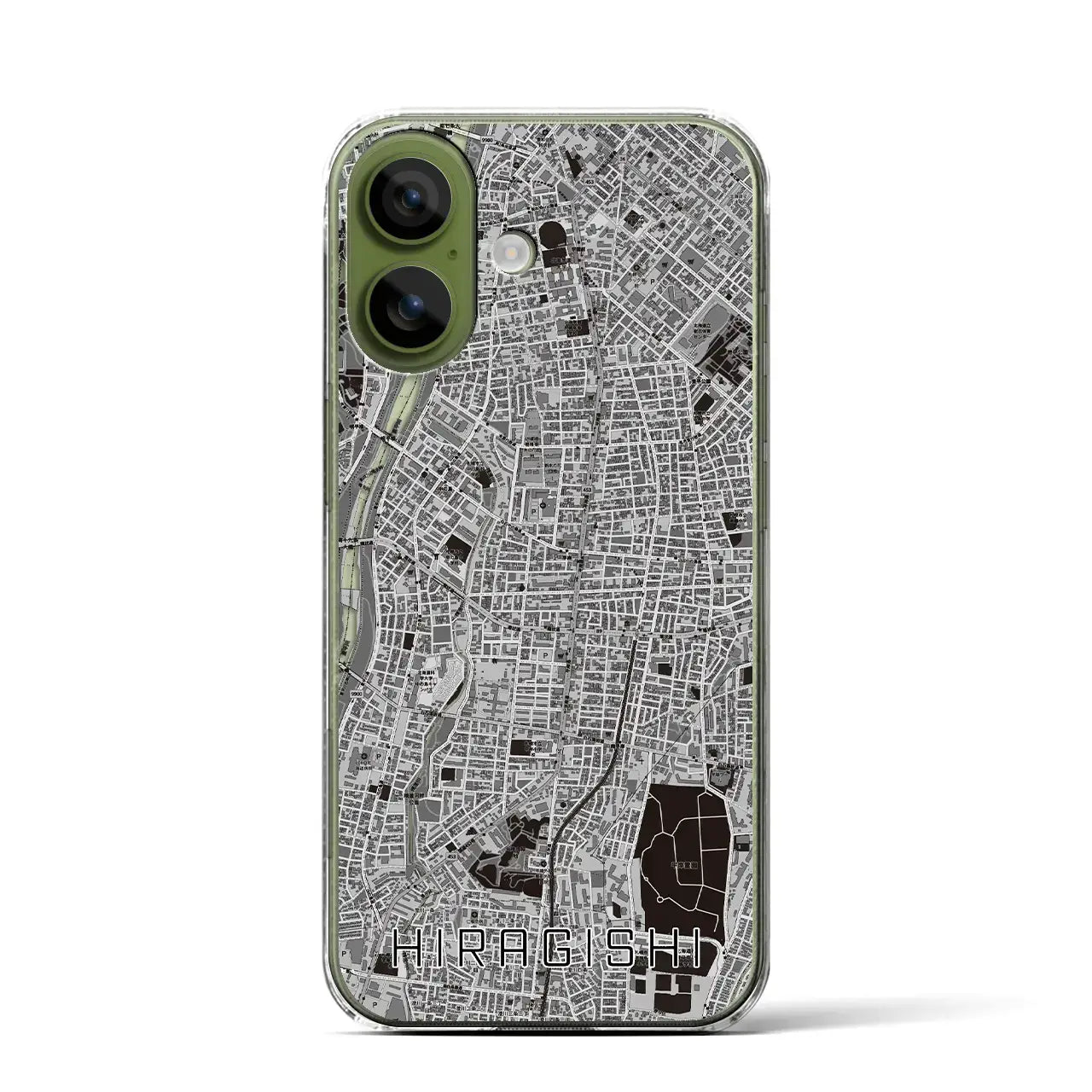【平岸(北海道)】地図柄iPhoneケース(クリアタイプ)